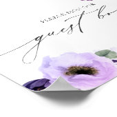 Onderteken onze Paarse Floral Weddenschap van het Poster (Hoek)