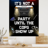 Onderteken Politieagent Party Poster (Keuken)