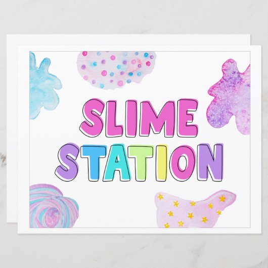 Onderteken Slime Station | Handtekeningen van het  (Voorkant / Achterkant)
