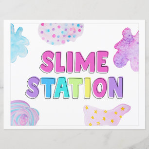 Onderteken Slime Station Handtekeningen van het