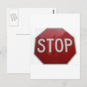 Onderteken stoppen briefkaart (Voorkant / Achterkant)