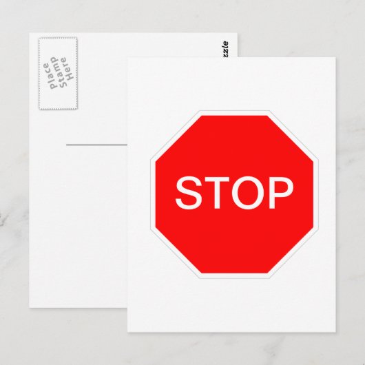 Onderteken stoppen briefkaart (Voorkant / Achterkant)