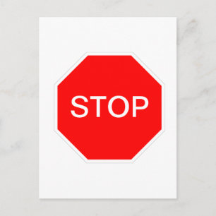 Onderteken stoppen briefkaart