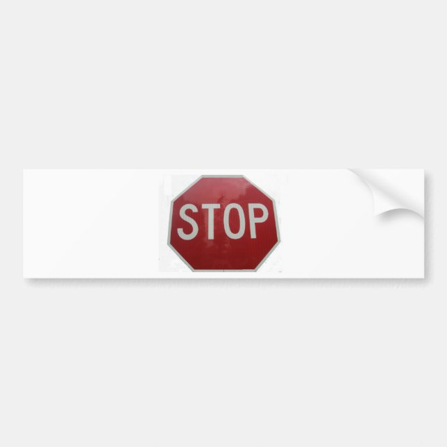 Onderteken stoppen bumpersticker (Voorkant)