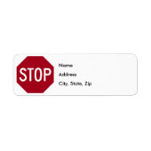 Onderteken stoppen etiket (Voorkant)