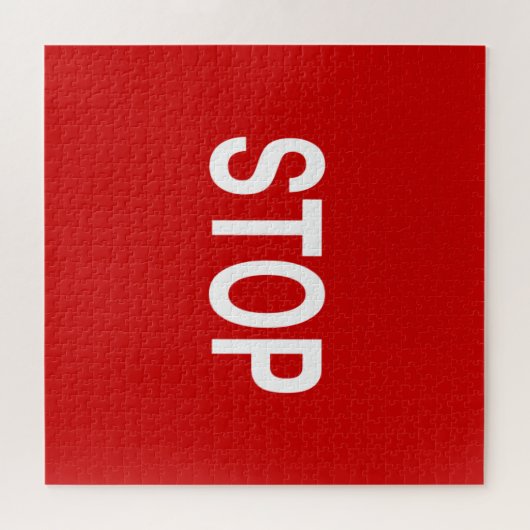 Onderteken stoppen legpuzzel (Horizontaal)