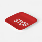 Onderteken stoppen papieren bordje (Gebogen)