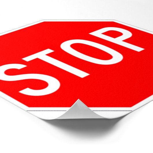 Onderteken stoppen poster (Hoek)