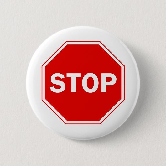Onderteken stoppen ronde button 5,7 cm (Voorkant)