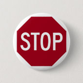 Onderteken stoppen ronde button 5,7 cm (Voorkant)