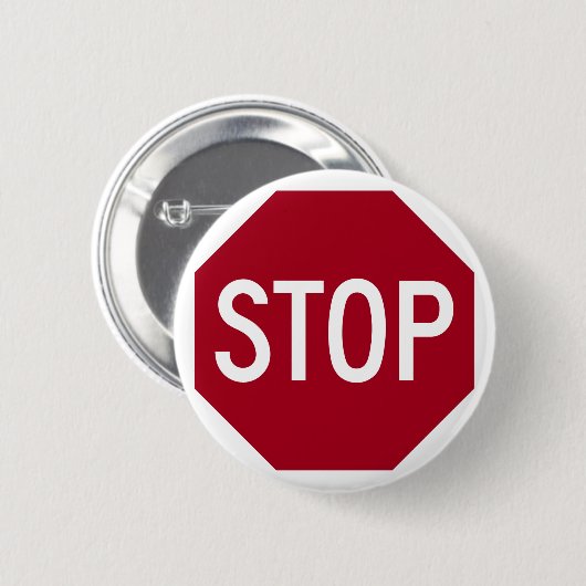 Onderteken stoppen ronde button 5,7 cm (Voorkant /achterkant)