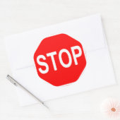 Onderteken stoppen ronde sticker (Envelop)