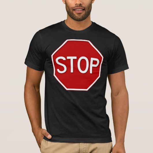 Onderteken stoppen t-shirt (Voorkant)