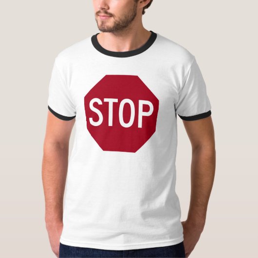 Onderteken stoppen t-shirt (Voorkant)