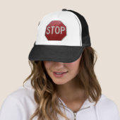 Onderteken stoppen trucker pet (In situ)