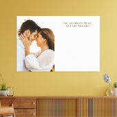 Onderteken uw wensen Foto Bruiloft Gastenboek Canvas Afdruk (Insitu (Woonkamer))