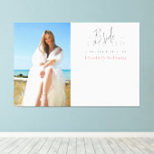 Onderteken uw wensen Foto Vrijgezellenfeest Gasten Canvas Afdruk (Insitu (Houten vloer))