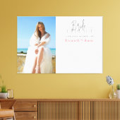 Onderteken uw wensen Foto Vrijgezellenfeest Gasten Canvas Afdruk (Insitu (Woonkamer))