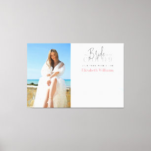 Onderteken uw wensen Foto Vrijgezellenfeest Gasten Canvas Afdruk