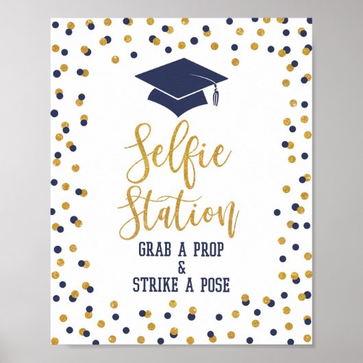 Onderteken van de marineserie van Selfie-station Poster (Voorkant)