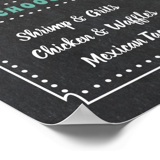 Onderteken van de voedselpartij poster (Hoek)