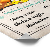 Onderteken van de voedselpartij poster (Hoek)