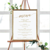 Onderteken van het Elegant Gold Calligraphy Weddin Poster