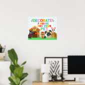 Onderteken van het poststation van uw huisdieren d poster (Thuiskantoor)