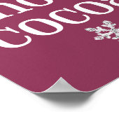 Onderteken van hete cacao-sneeuwflake poster (Hoek)