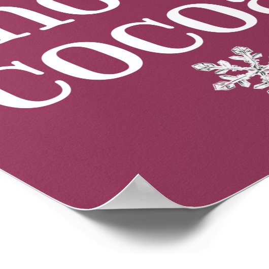 Onderteken van hete cacao-sneeuwflake poster (Hoek)