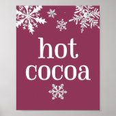 Onderteken van hete cacao-sneeuwflake poster (Voorkant)