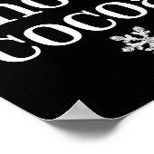 Onderteken van hete cacao-sneeuwflake poster (Hoek)