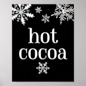 Onderteken van hete cacao-sneeuwflake poster (Voorkant)