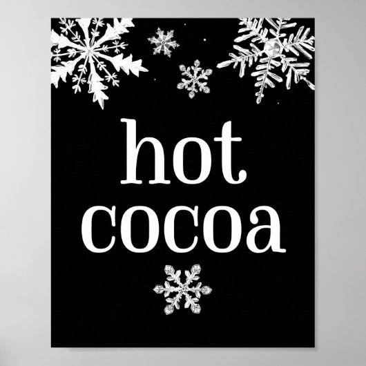 Onderteken van hete cacao-sneeuwflake poster (Voorkant)