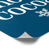 Onderteken van hete cacao-sneeuwflake poster (Hoek)