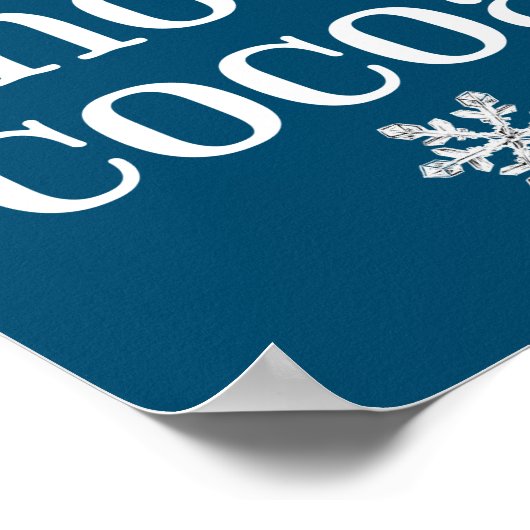 Onderteken van hete cacao-sneeuwflake poster (Hoek)