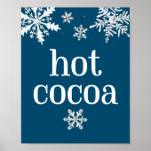 Onderteken van hete cacao-sneeuwflake poster (Voorkant)