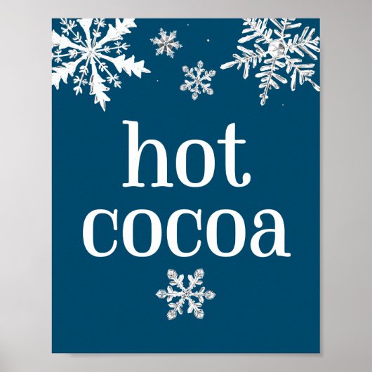 Onderteken van hete cacao-sneeuwflake poster (Voorkant)