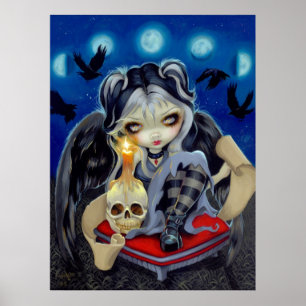 Onderteken van onze 'Parting gothic Raven Fairy AR Poster