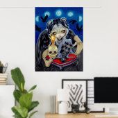 Onderteken van onze 'Parting gothic Raven Fairy AR Poster (Thuiskantoor)