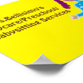 Onderteken voor dagopvang/voorschoolse Posters.  Poster (Hoek)