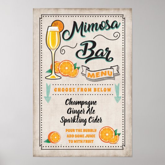 Onderteken voor de balk Mimosa Poster (Voorkant)