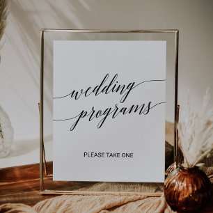 Onderteken voor Elegant Black Calligraphy Programs Poster