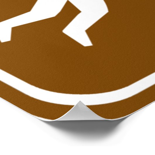 Onderteken voor glijdende snelweg ophangen poster (Hoek)