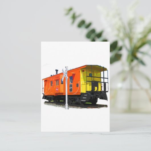 Onderteken voor het passeren van cabines en spoorw briefkaart (Staand voorkant)