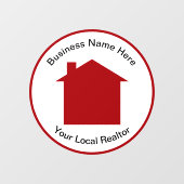 Onderteken voor Kantoor deur voor onroerend goed Raamsticker (Vel)