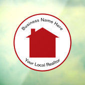 Onderteken voor Kantoor deur voor onroerend goed Raamsticker (Vel 3)