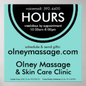 Onderteken voor kleine kantooruren poster (Voorkant)