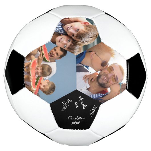 Ondertekend 3 Foto Collage Black en White Voetbal (Gedraaid)