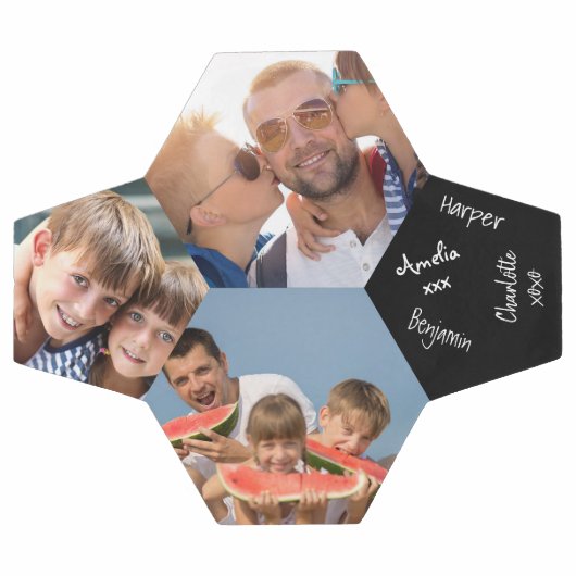 Ondertekend 3 Foto Collage Black en White Voetbal (Enkel)